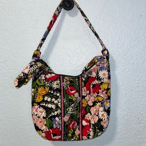 Vera Bradley Lisa B quilted shoulder bag in Poppy Fields